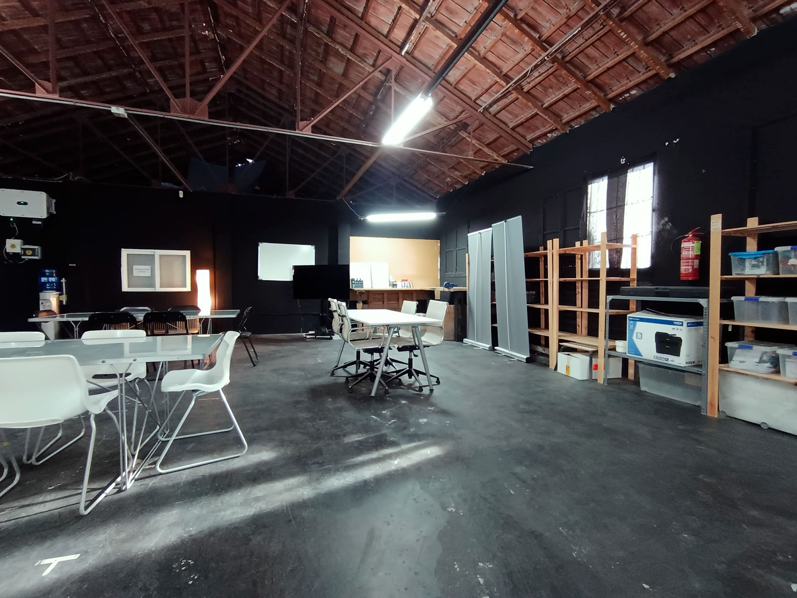 Production facility detail at Murcia Production Service — secure storage and logistics area