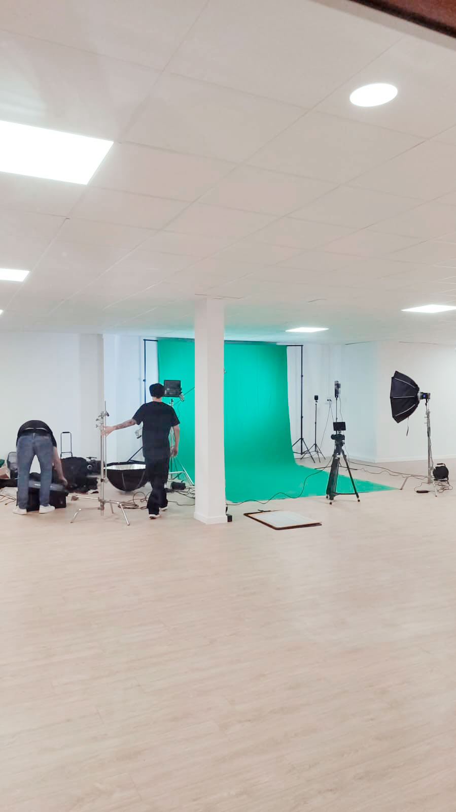 Production office corridor at Murcia Production Service — film and TV production hub